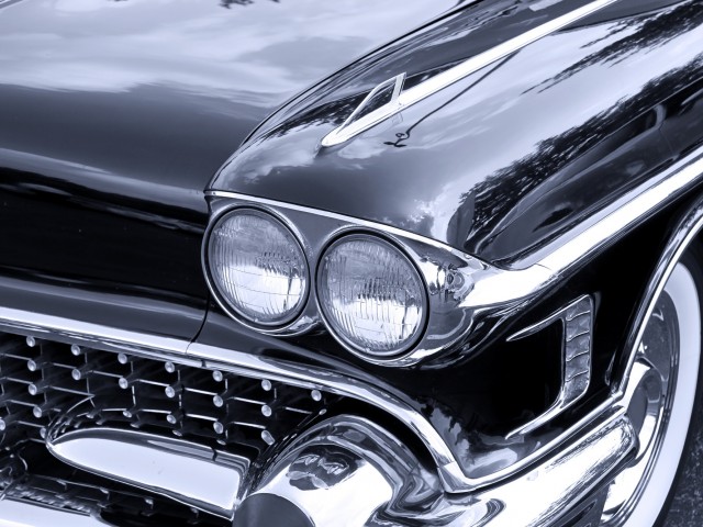 Front end of classic car